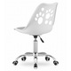Scaun birou pentru copii, RENO, Nan, alb-gri, reglabil 84-96cm