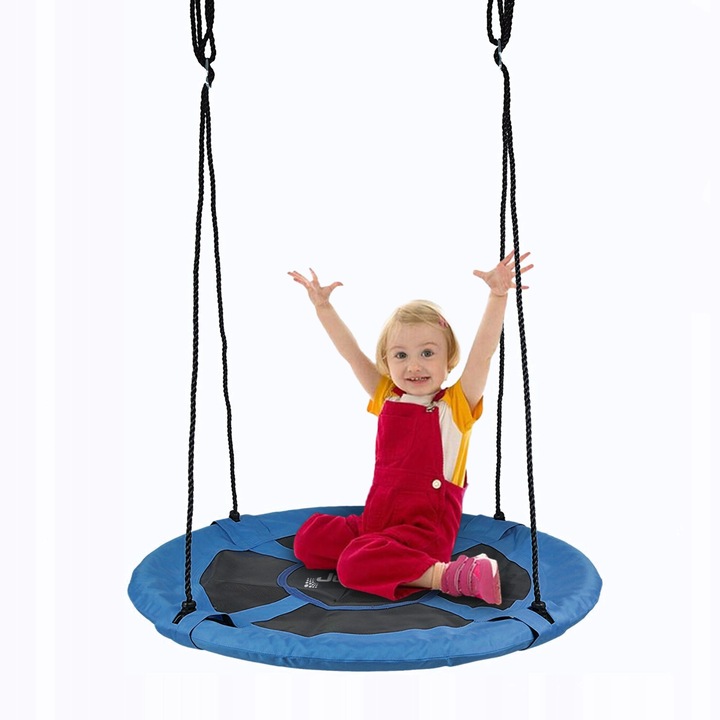 Leagan copii Just Fun, Bocianie Gniazdo XXL, metalic, albastru, 100cm