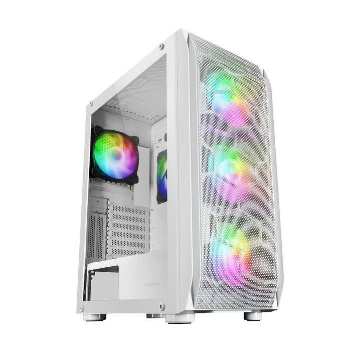 Система за настолен компютър GRT White RGB MESH с процесор Intel Core i5-14400F до 4,7 Ghz, 32 GB DDR5, 1 TB SSD M.2, GeForce RTX 5070 12 GB GDDR7