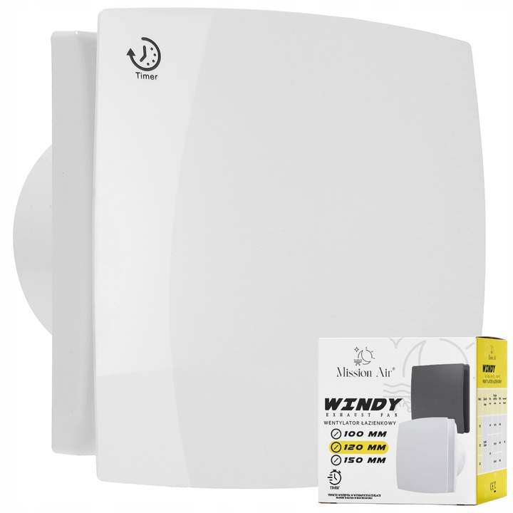 Ventilator baie WINDY 120 T WHITE