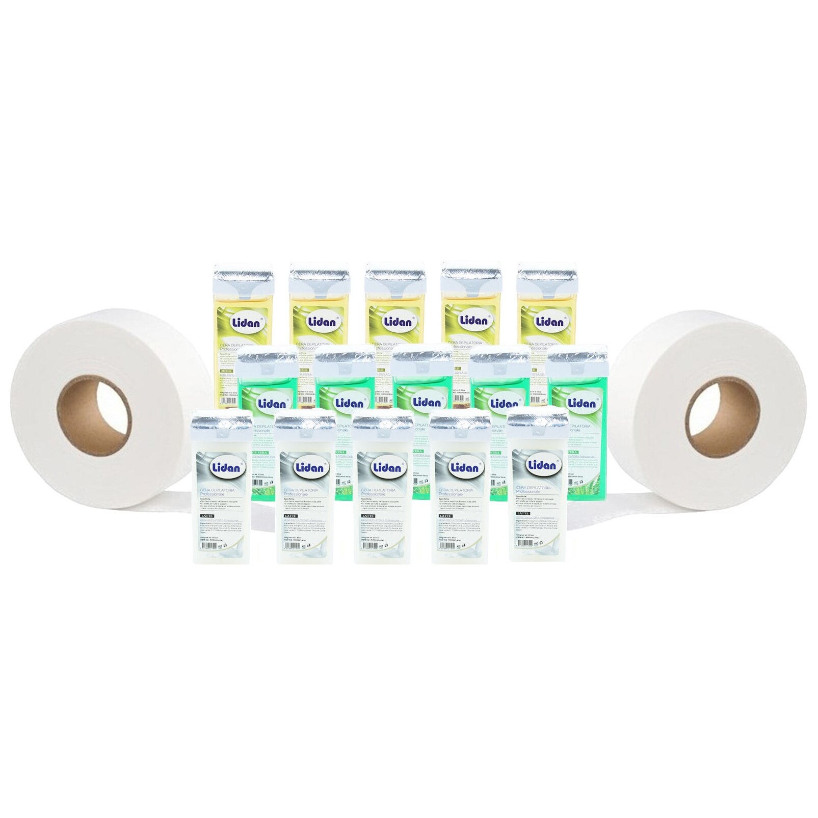 Ceara epilatoare cartus Lidan Profesionala - set 15 buc + Role epilare