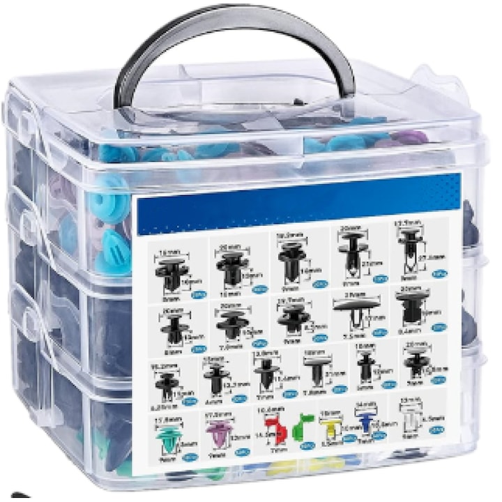 Професионален комплект за самозатягане, Enforose, черни найлонови скоби, лесен достъп, широко приложение