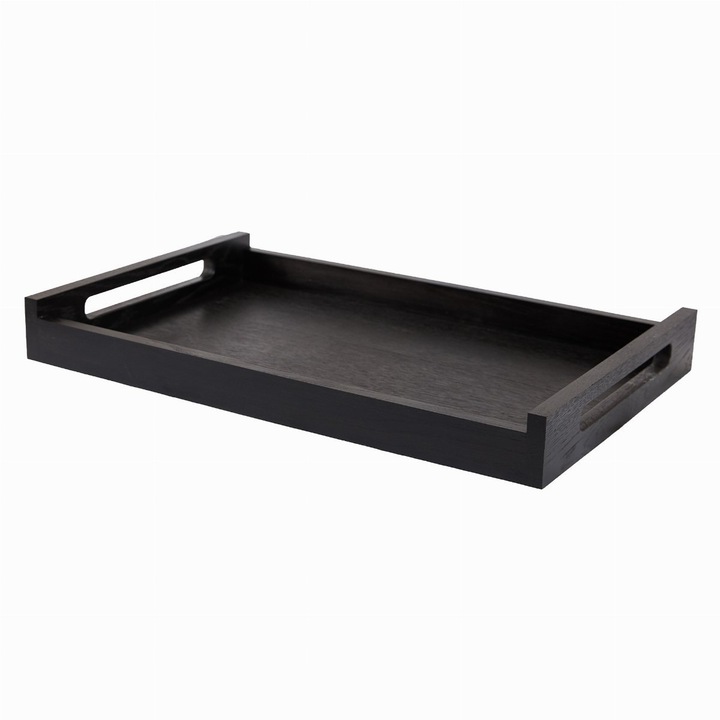 Табла за сервиране Verlo Stratos, 60x40x12см, черна, от дъбово дърво