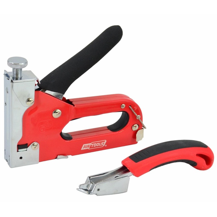 AwTools fém tűzőgép készlet, 4-14 mm, 105x150 mm, 825 g, 3 típusú tűzőgépet tartalmaz