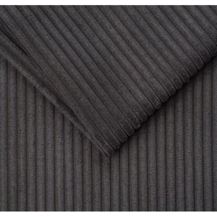 Tesatura de tapiterie Velur reiat, Material textil Cordroy, Taphiceros, Stoffa Catifea pentru Perne, DIY, Canapele, Heko Panels, Grafit, Dimensiune 100 cm x 142 cm