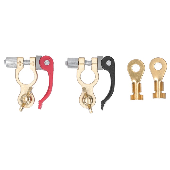 Akkumulátor pólusgyűrű, TNEAYWHE, készlet, stop funkcióval, réz és alumínium ötvözetből, 12V/6V/24V