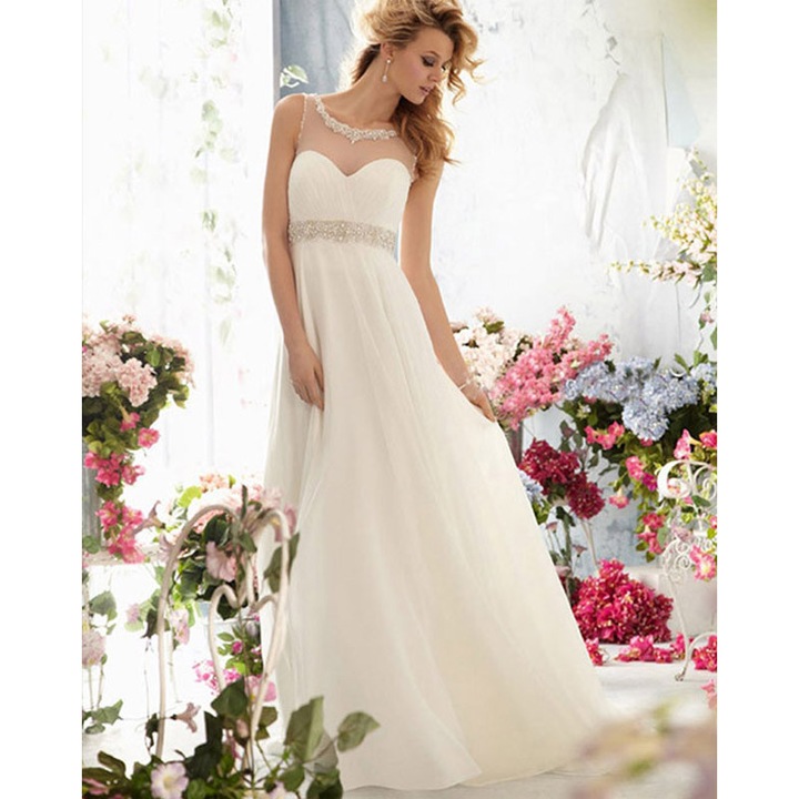 Rochie de mireasa stil A de vara, 38