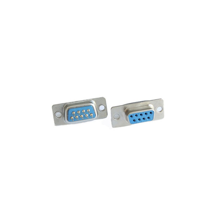 Букса, За платков монтаж, Метална, RS232, 9pin(ж)