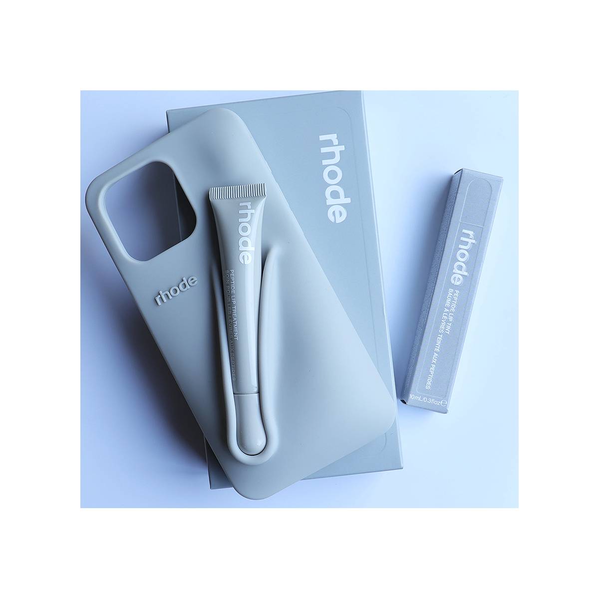 rhode lip case iPhone16Pro グレー Чехол для телефона Rhode Lip Case Gray для iPhone 16 Pro Max