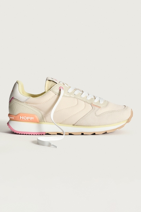 HOFF, Спортни обувки от еко кожа с велур, Бледожълт, 36