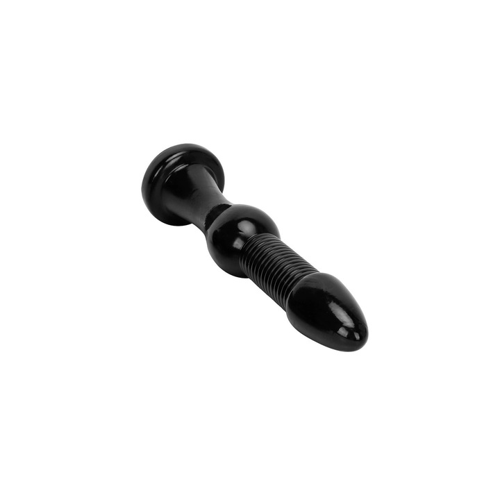 Dop anal jucarii sexuale, Axroad Mall, Plug anal jucarie sexuala pentru adulti, Rezistent la apa, Neted, Usor de curatat, Adult, Sex, Fara alergeni, Instrument de placere pentru femei, barbati si cupluri, PVC, 28cmx6cm, Negru