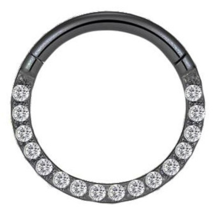 Piercing dama, Crazy Needles, otel, negru, 1.2/6