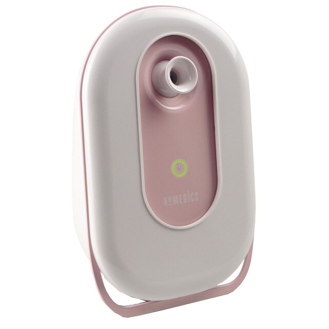 Aparat pentru deschiderea porilor Ionic Facial Sauna FCS-100-EU, HoMedics, functie abur, duza de abur reglabila, functie ionica, Alb/Roz
