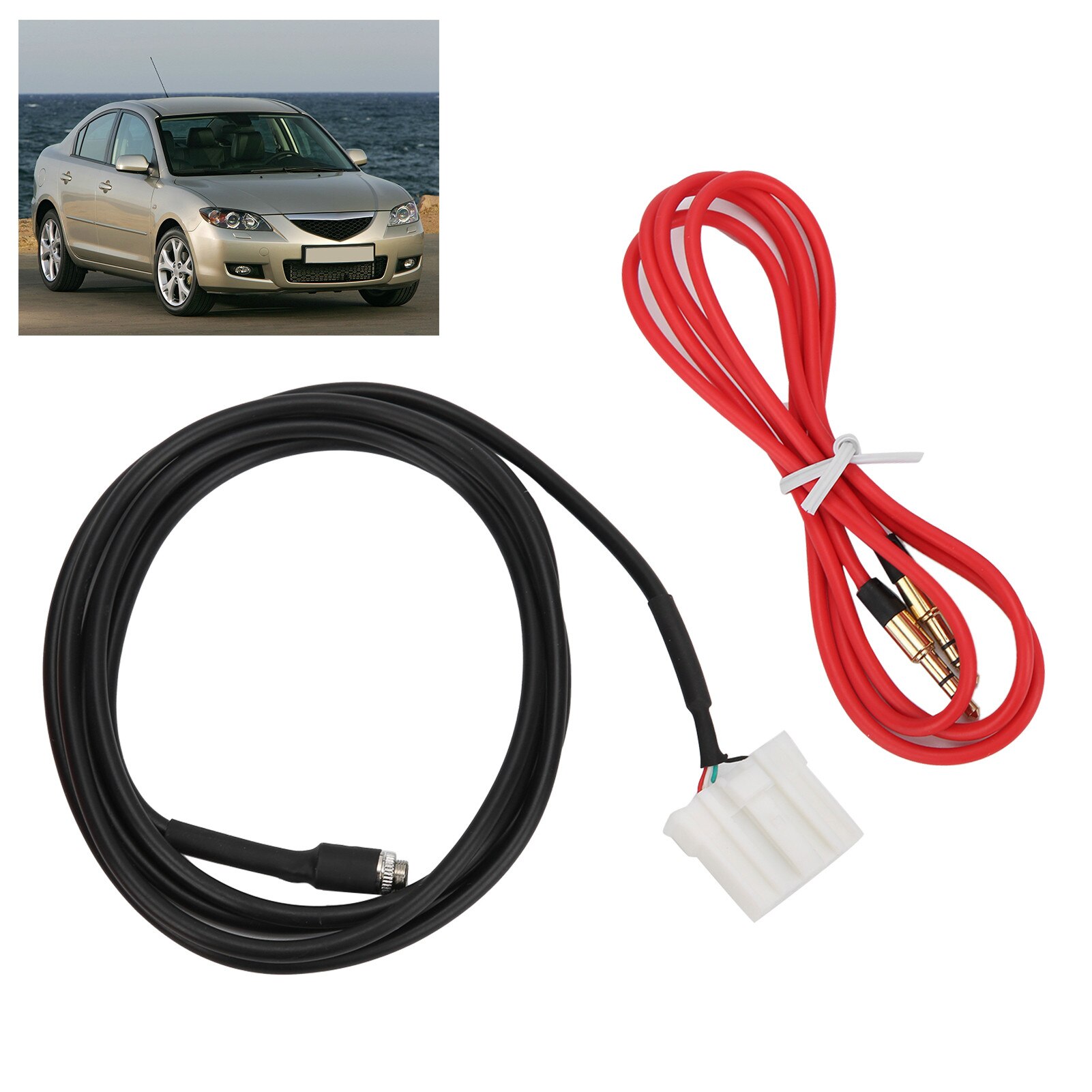thumbnail image 2 of 3.5mm AUX Cable For Mazda 2 3 5 6 RX8 MX-5 BT50 – Car Audio Adapter 2 of 6