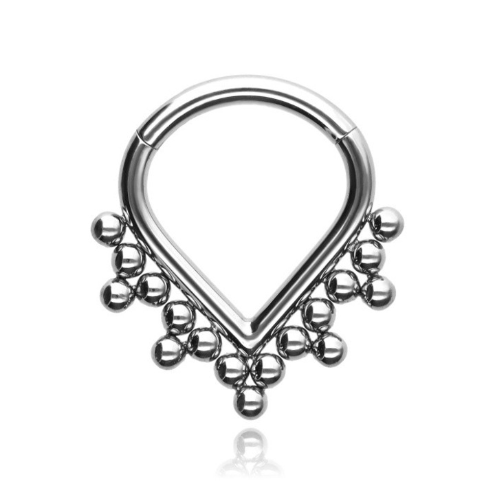 Piercing din titan, Crazy Needles, argintiu, 1,2x8mm