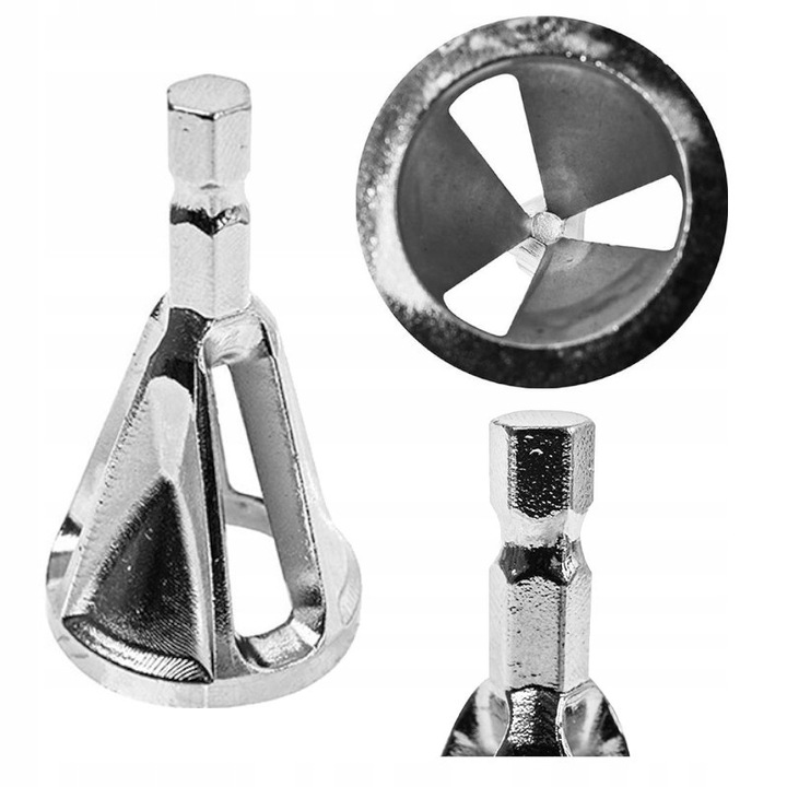 Frez gratownik exterior, Profesional, 1/4" 3-19mm, Otel cr 12 mov, Max 900 rpm, Pentru rotunjirea si netezirea metalului, Lemn, Plastic