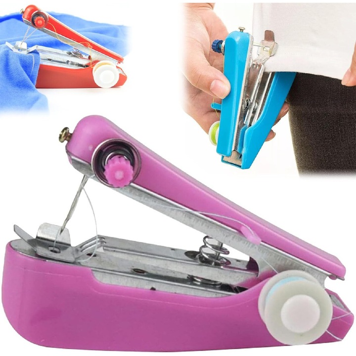 Mini Masina de cusut portabila, practica, Cu accesorii, Usor de Utilizat, Design Ergonomic