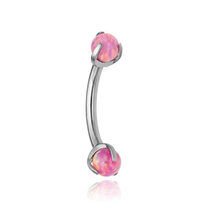 Piercing, Crazy Needles, din titan cu opal roz