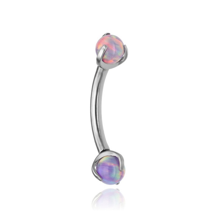 Piercing, Crazy Needles, din titan cu opal violet