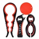 Desfacator universal pentru deschidere capace, ZGGZERG, Set desfacatoare multifunctionale, Set 4, Este rezistent la coroziune, Rezistent la uzura si durabil, Portabil, Poate fi atarnat, Pentru sticle de bere, Otel inoxidabil, Marimi multiple, Rosu