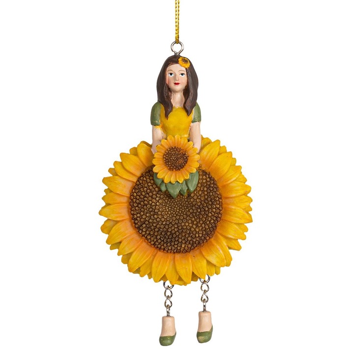 Figura kampókkal Viráglány Napvirág, 11 cm