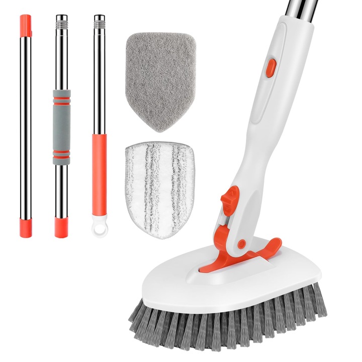Set mop cu maner ajustabil de 52 inch, 3 capete detasabile, LYCENXI