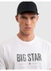 Tricou Big Star, alb, bumbac, croiala clasica, imprimeu original