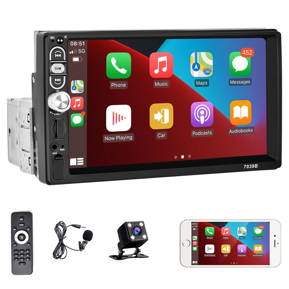 Player audio auto Bedee 7.0 inch, Bluetooth, Carplay, radio FM, USB ...