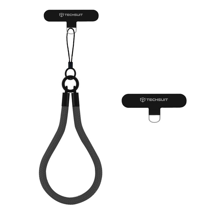 Snur pentru Telefon, Nylon Braided, Durable, Universal - Techsuit Rope Wrist Strap (RWS2-07) - Navy Night