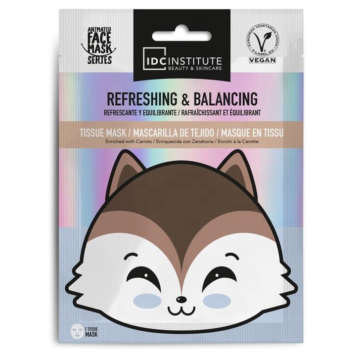 Masca De Fata, Idc Institute Beauty & Skincare, 22 ml, Vegana, glicerina, hidratant, Piele Sensibila, Pentru Uz Extern