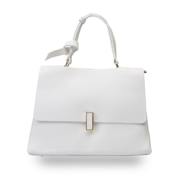 Poseta dama, piele, Toro Nero, Maria, Alb, 21*31*12 cm