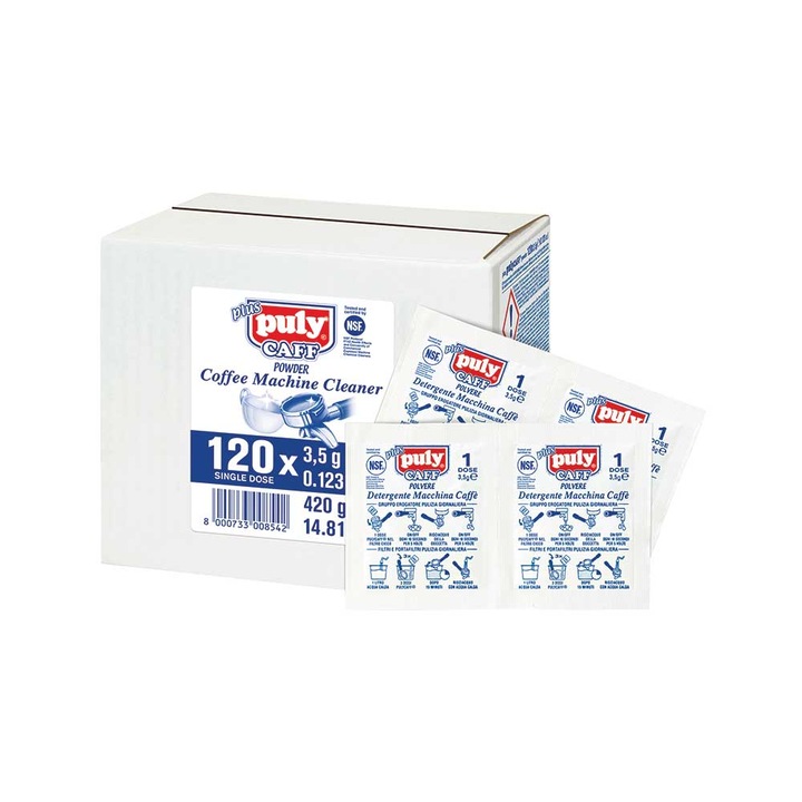 Detergent Profesional PulyCaff Plus pentru Aparat de Cafea 120×3.5gr