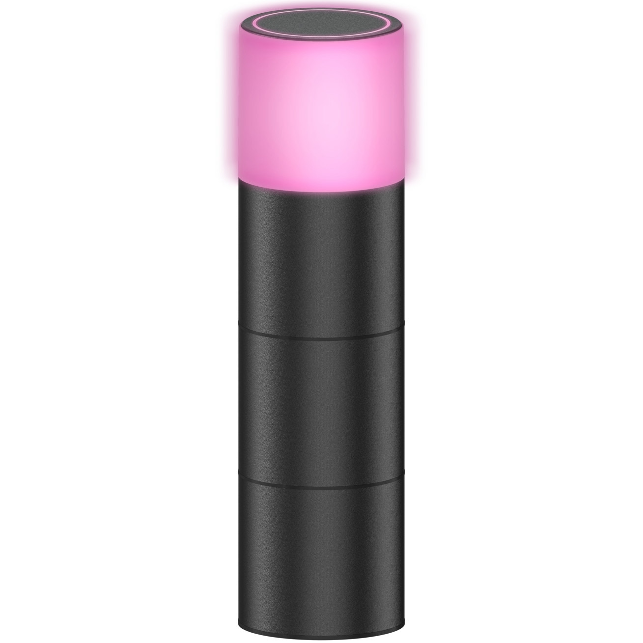 Stalp de gradina inteligenta Calex Smart Pedestal, lumina alba si colorata (2700K - 6500K), 4W, IP44, Negru, Clasa Energetica F