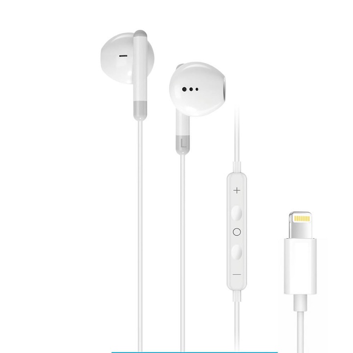 Слушалки In-ear YOURZ-S1-E, iPhone, Handsfree, микрофон, Бял