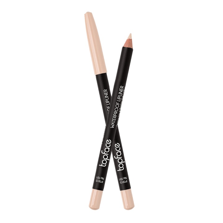 Creion de Buze Rezistent la Apa, Topface, nr. 101, Contur Perfect, Culoare Intensa si Rezistenta Imbatabila, 1,14gr