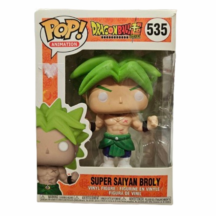 Dragon Ball Super Saiyan Broly figura, műanyag, 10cm