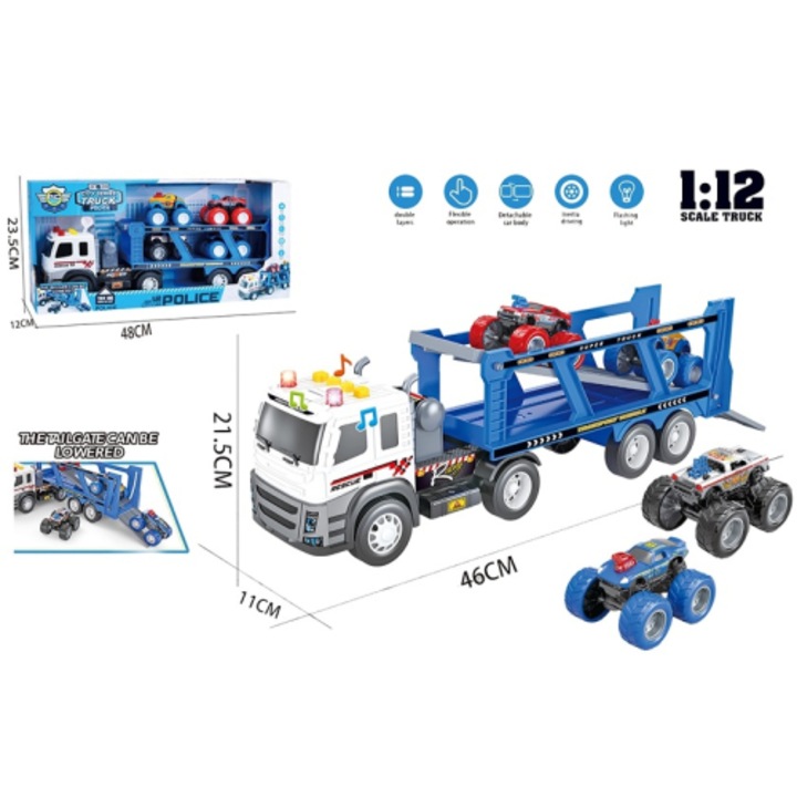 Детска играчка Пътна помощ Police с 4 колички в комплекта