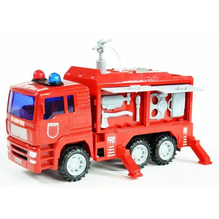 Masina de pompieri cu accesorii si tun de apa, 25 cm