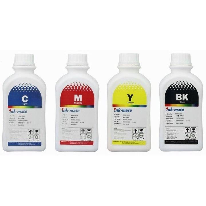 Pachet flacon refill cerneala negru,cyan,magenta,galben,Canon 500ml,Ink-Mate PG-510,CL-512