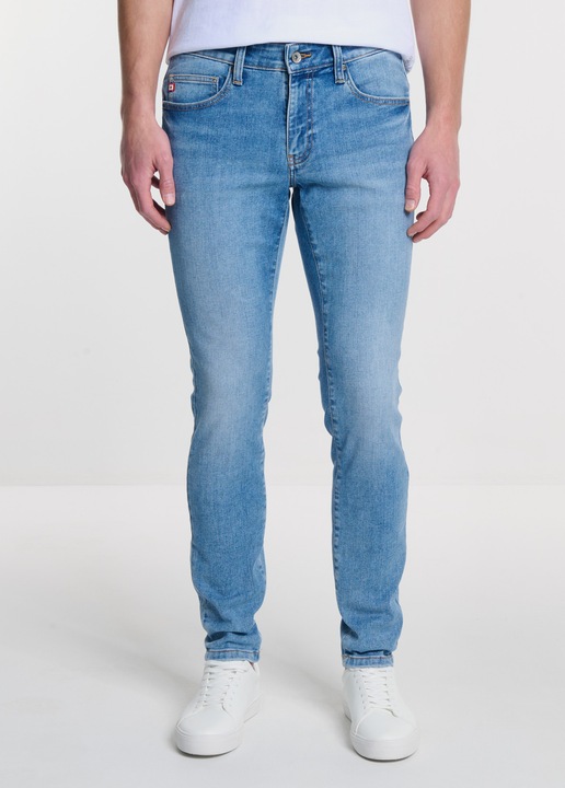 Blugi barbati Big Star DERIC 238, albastru deschis, denim elastic, croiala moderna, talie joasa