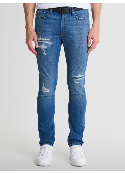 Мъжки дънки, Big Star, впит модел, ниска талия, син, деним