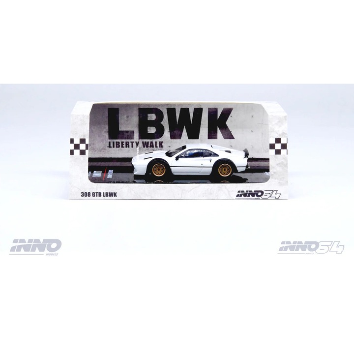 Macheta Auto Inno64 1/64 Ferrari 308 GTB LBWK, бял