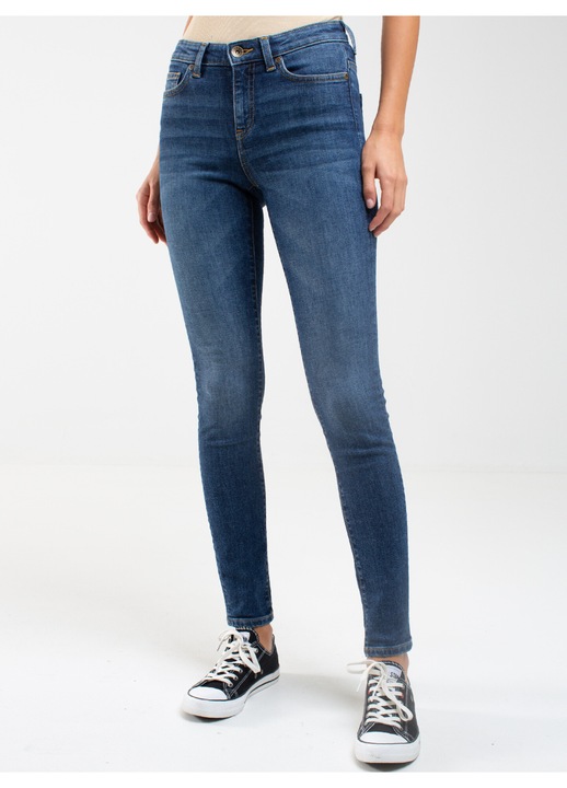 Blugi dama Big Star Adela 512, talie obisnuita, picioare inguste, albastru inchis, denim