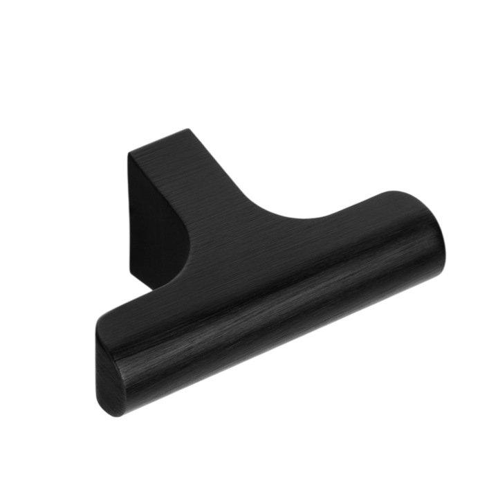 Hinoki bútorgomb, fekete fekete kivitelben, 60x36,7 mm