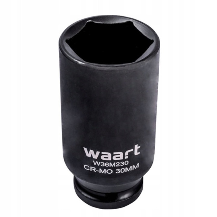 Cap hexagonal, Profesional, 30 mm, 1/2 inch, Lungime 78 mm, Otel crom-molibden, Utilizare cu cheie cu impact