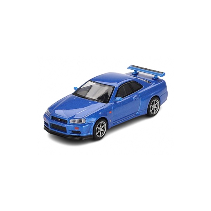 Macheta Auto Mini GT 1/64 Nissan Skyline GT-R R34 V-Spec Bayside