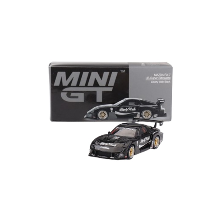 Autómodell Mini GT 1/64 MAZDA RX-7 LB-Super Silhouette Liberty Walk Black