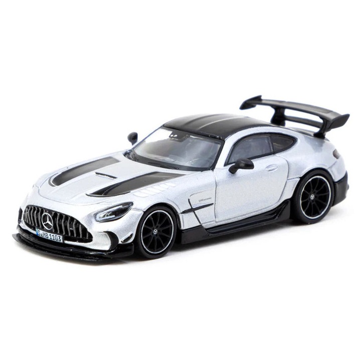 Tarmac Works 1/64 Mercedes-Benz AMG GT Black Series Autómodell, ezüst fém