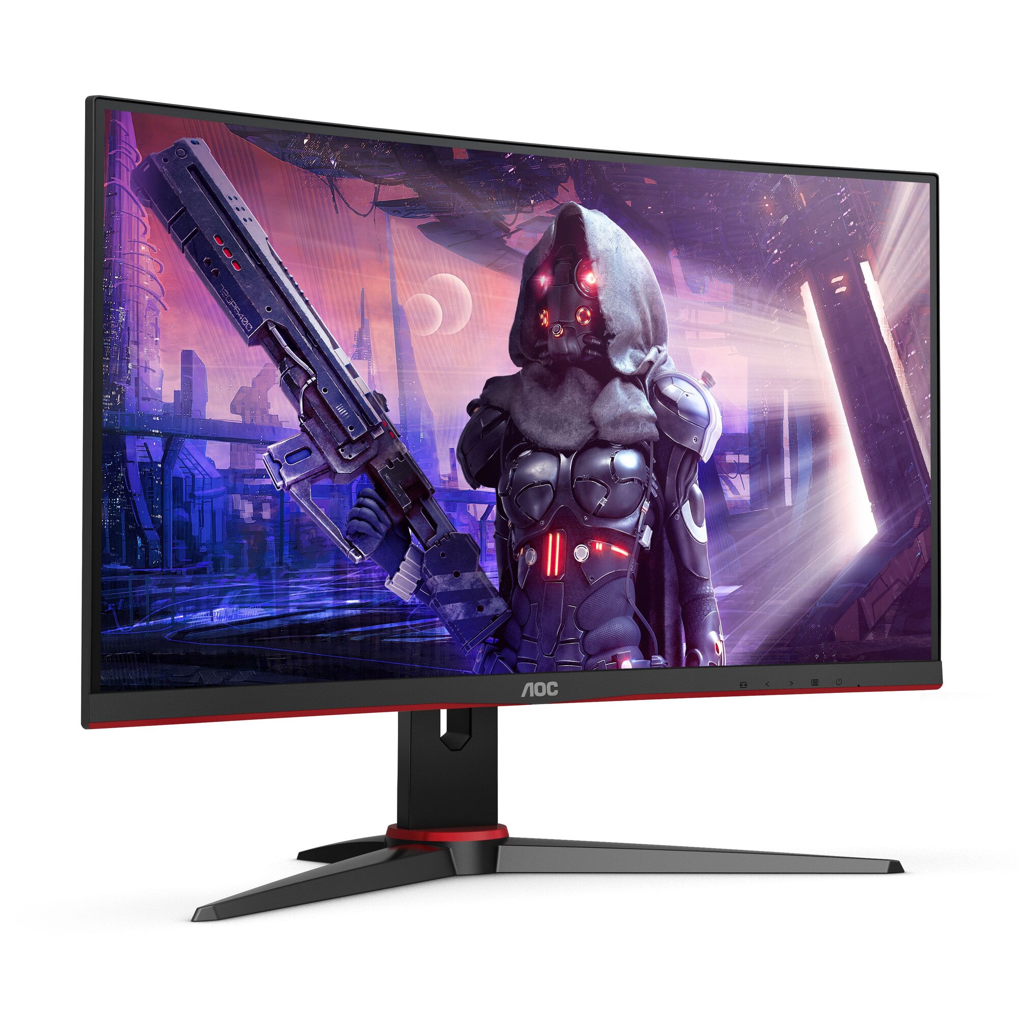 Monitor 23.6 inch AOC C24G2AE 1920 x 1080 pixeli, 165 Hz - eMAG.ro
