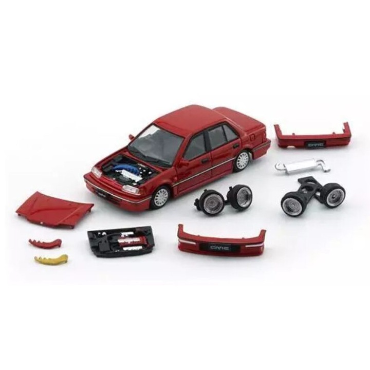 Modelautó Honda Civic ef2 Red 1991 1:64 Bm Creations